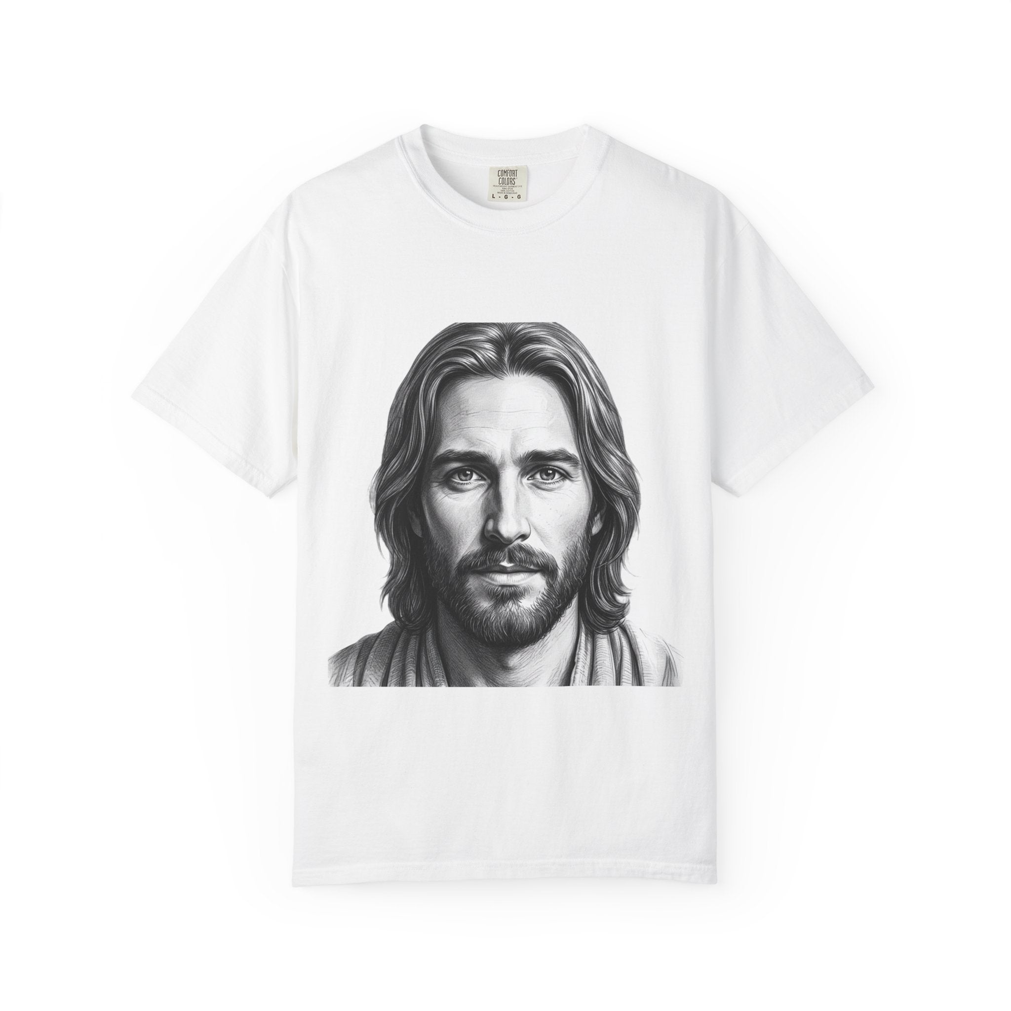 Jesus Portrait T-Shirt — "I Am Who I Am" (Exodus 3:14)