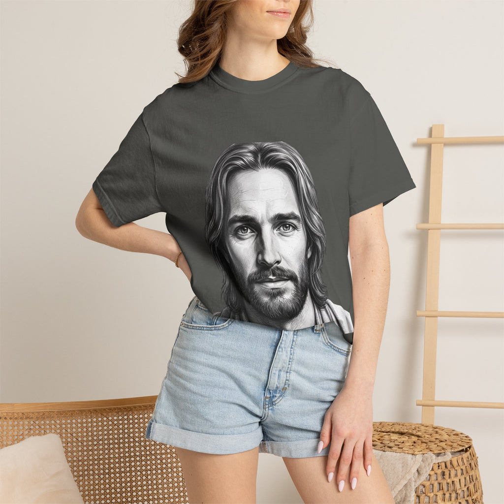 Jesus Portrait T-Shirt — "I Am Who I Am" (Exodus 3:14)
