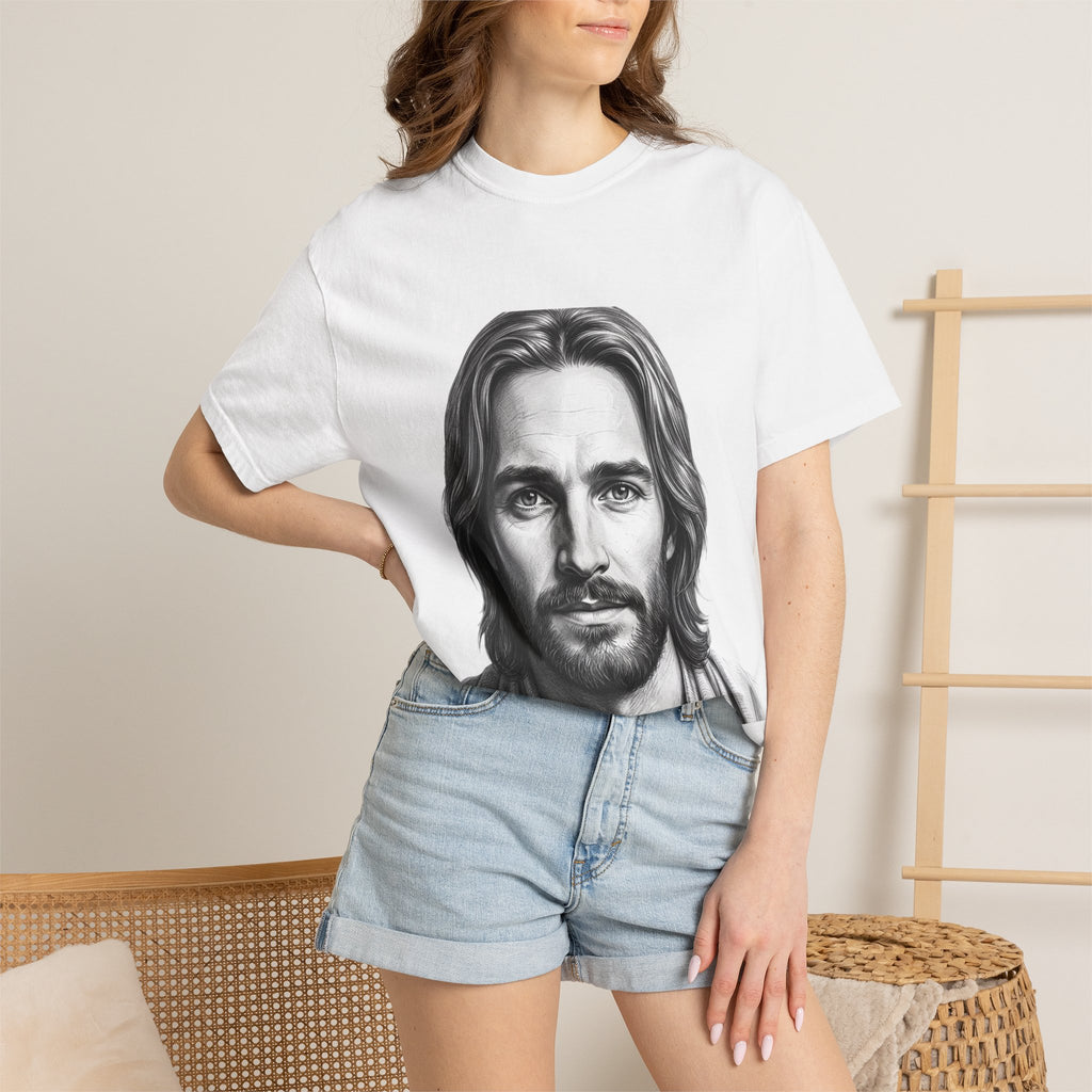Jesus Portrait T-Shirt — "I Am Who I Am" (Exodus 3:14)