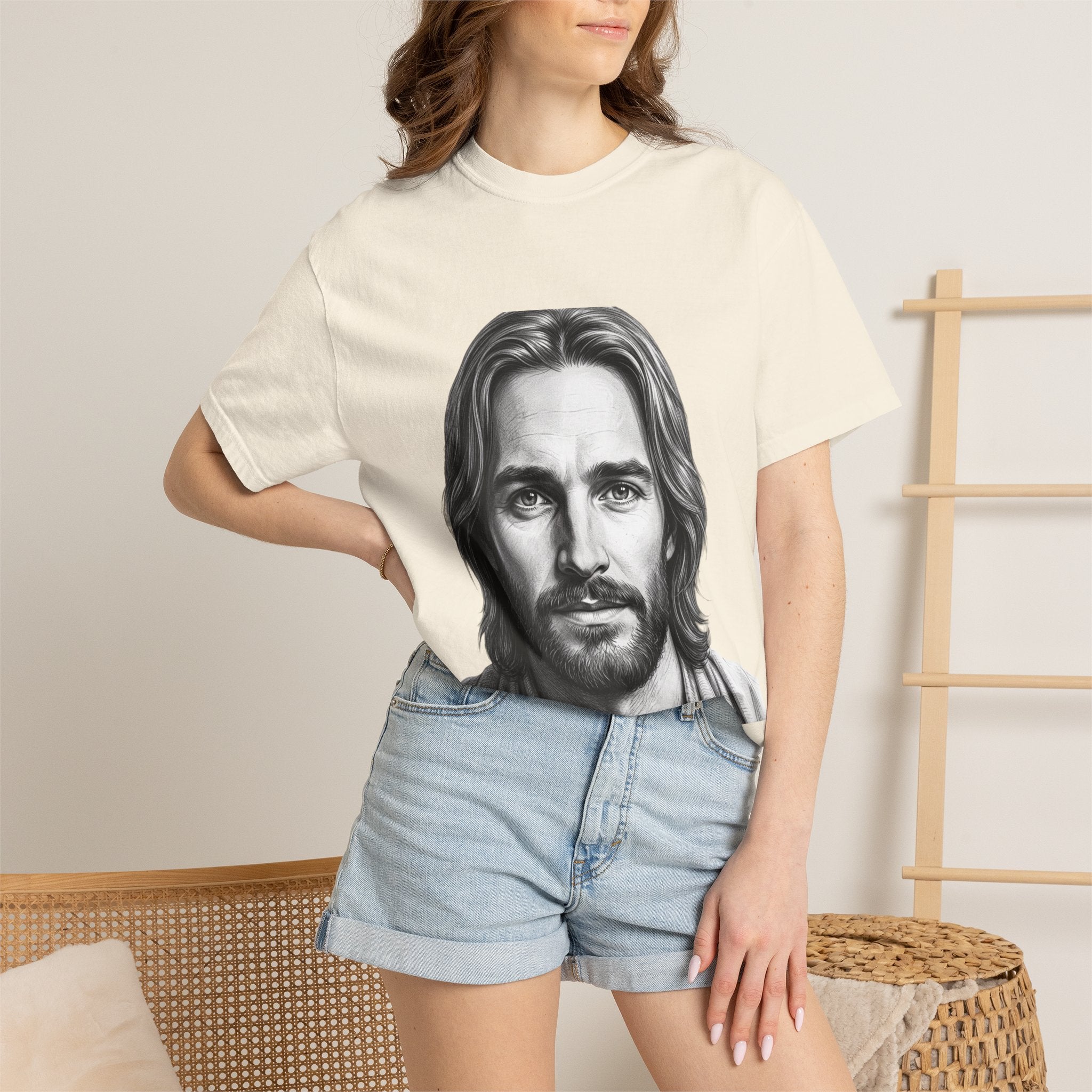 Jesus Portrait T-Shirt — "I Am Who I Am" (Exodus 3:14)